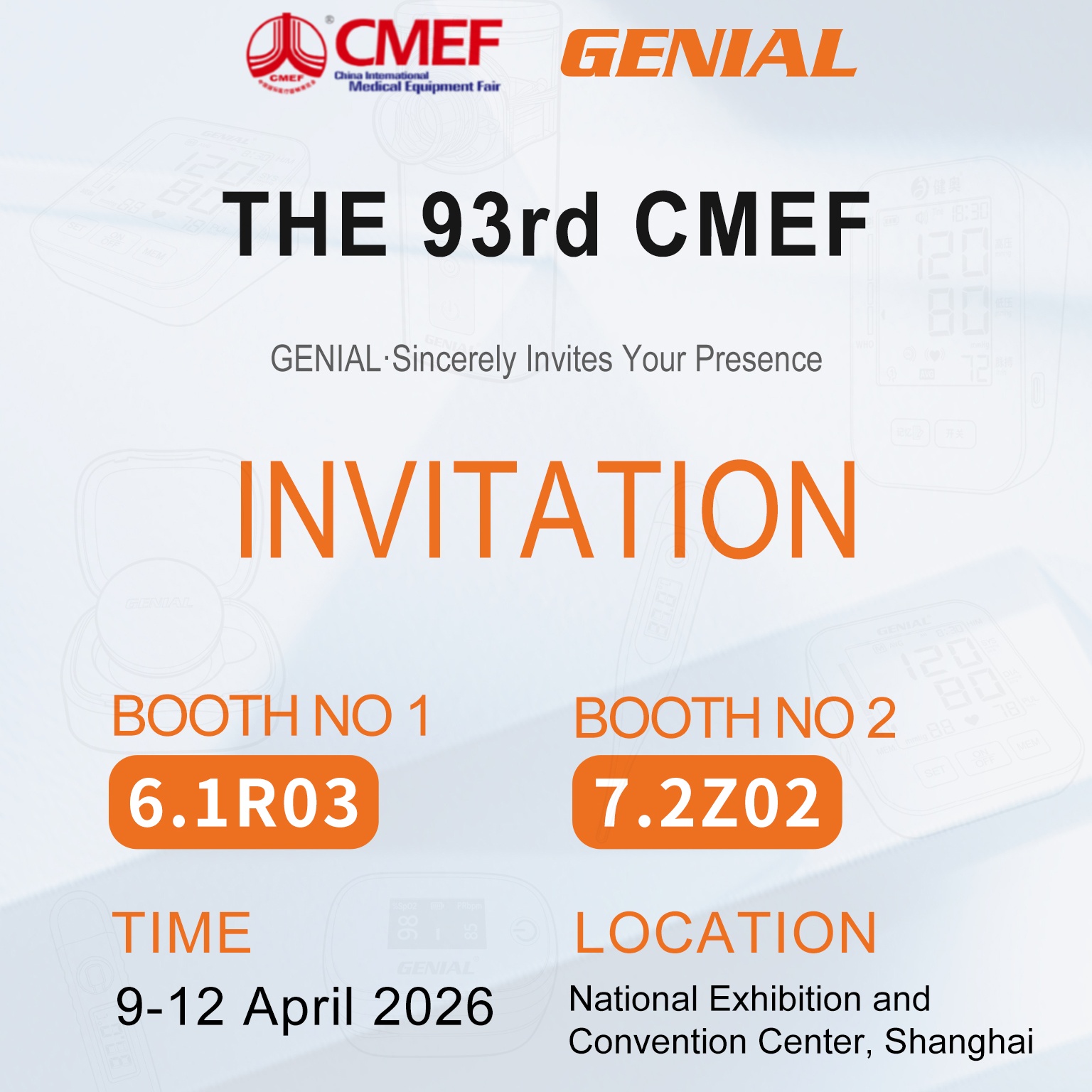 Join GENIAL at the 93rd CMEF in Shanghai!